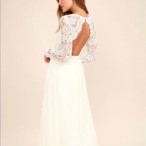 White Long Sleeve White Maxi Dress | Lulus